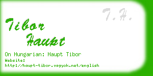 tibor haupt business card